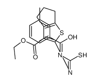 ethyl 2-[(3-methylbenzoyl)carbamothioylamino]-5,6-dihydro-4H-cyclopenta[b]thiophene-3-carboxylate结构式