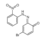 4-bromo-6-[(2-nitrophenyl)hydrazinylidene]cyclohexa-2,4-dien-1-one结构式