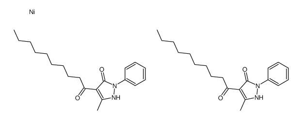bis[2,4-dihydro-5-methyl-4-(1-oxodecyl)-2-phenyl-3H-pyrazol-3-onato-O,O']nickel Structure