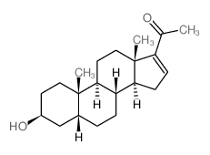 Pregn-16-en-20-one,3-hydroxy-, (3b,5b)- (9CI) Structure