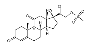 17α-hydroxy-21-methylsulphonyloxypregn-4-ene-3,11,20-trione Structure