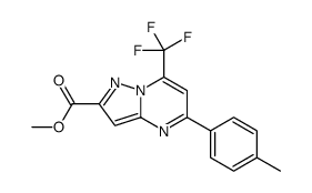 methyl 5-(4-methylphenyl)-7-(trifluoromethyl)pyrazolo[1,5-a]pyrimidine-2-carboxylate结构式