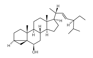 (22E)-3α,5-cyclo-6β-hydroxy-5α-stigmast-22-ene结构式