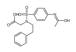 2-[(4-acetamidophenyl)sulfonyl-(2-phenylethyl)amino]acetic acid结构式