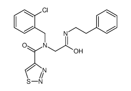 1,2,3-Thiadiazole-4-carboxamide,N-[(2-chlorophenyl)methyl]-N-[2-oxo-2-[(2-phenylethyl)amino]ethyl]-(9CI)结构式