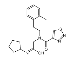 1,2,3-Thiadiazole-4-carboxamide,N-[2-(cyclopentylamino)-2-oxoethyl]-N-[2-(2-methylphenyl)ethyl]-(9CI) structure