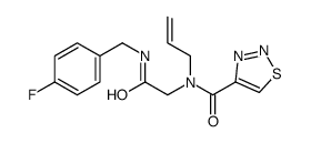 1,2,3-Thiadiazole-4-carboxamide,N-[2-[[(4-fluorophenyl)methyl]amino]-2-oxoethyl]-N-2-propenyl-(9CI) Structure