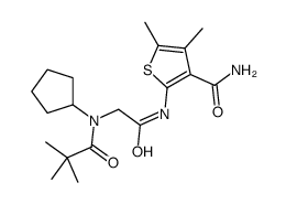 3-Thiophenecarboxamide,2-[[[cyclopentyl(2,2-dimethyl-1-oxopropyl)amino]acetyl]amino]-4,5-dimethyl-(9CI) picture