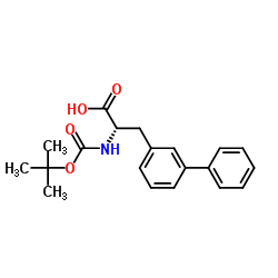 N-(Tert-Butoxycarbonyl)-3-phenyl-L-phenylalanine结构式