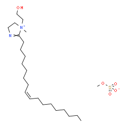 (Z)-2-(8-heptadecenyl)-4,5-dihydro-1-(2-hydroxyethyl)-1-methyl-1H-imidazolium methyl sulphate结构式
