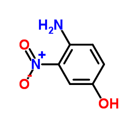 3-硝基-4-氨基苯酚结构式