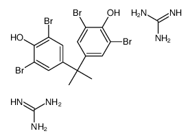 guanidine, compound with 4,4'-isopropylidenebis[2,6-dibromophenol] (2:1)结构式