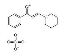 1-(3-chloro-3-phenylprop-2-enylidene)piperidin-1-ium,perchlorate结构式