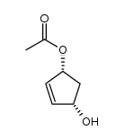 (2RS,4SR)-acetic acid 4-hydroxycyclopent-2-enyl ester结构式