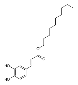 decyl 3-(3,4-dihydroxyphenyl)prop-2-enoate结构式