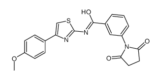 3-(2,5-dioxopyrrolidin-1-yl)-N-[4-(4-methoxyphenyl)-1,3-thiazol-2-yl]benzamide结构式