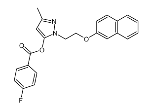 5-(4-fluoro-benzoyloxy)-3-methyl-1-(2-naphthalen-2-yloxy-ethyl)-1H-pyrazole结构式