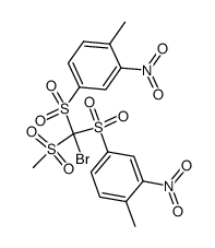 Methylsulfonyl-bis-(4-methyl-3-nitrophenylsulfonyl)-brommethan结构式