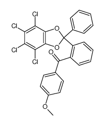 4'-methoxy-2-(4,5,6,7-tetrachloro-2-phenyl-benzo[1,3]dioxol-2-yl)-benzophenone结构式