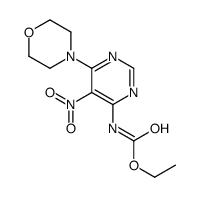 ethyl N-(6-morpholin-4-yl-5-nitropyrimidin-4-yl)carbamate Structure