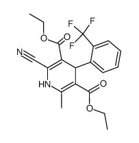 diethyl 2-methyl-4-(2-trifluoromethyl-phenyl)6-cyano-1,4-dihydropyridine-3,5-dicarboxylate结构式