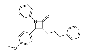 4-(4-methoxyphenyl)-1-phenyl-3-(3-phenylpropyl)azetidin-2-one Structure