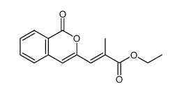 2-methyl-3-(1-oxo-1H-isochromen-3-yl)-acrylic acid ethyl ester Structure