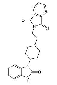 N-{2-[4-(2-oxo-2,3-dihydro-benzoimidazol-1-yl)-piperidin-1-yl]-ethyl}-phthalimide Structure