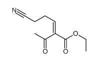 ethyl 2-acetyl-5-cyanopent-2-enoate Structure