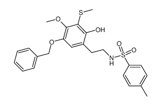 N-[2-(5-Benzyloxy-2-hydroxy-4-methoxy-3-methylsulfanyl-phenyl)-ethyl]-4-methyl-benzenesulfonamide Structure