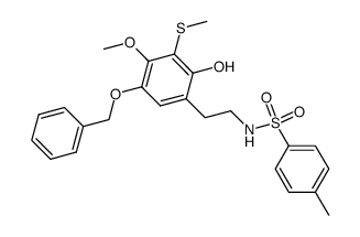 N-[2-(5-Benzyloxy-2-hydroxy-4-methoxy-3-methylsulfanyl-phenyl)-ethyl]-4-methyl-benzenesulfonamide结构式