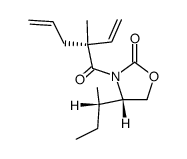 (S)-4-((S)-sec-Butyl)-3-((R)-2-methyl-2-vinyl-pent-4-enoyl)-oxazolidin-2-one结构式