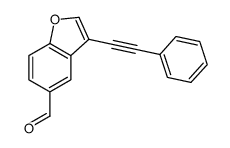 3-(2-苯基乙炔)苯并呋喃-5-甲醛结构式