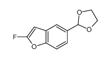 5-(1,3-dioxolan-2-yl)-2-fluoro-1-benzofuran结构式