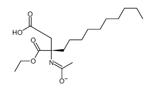 (3S)-3-acetamido-3-ethoxycarbonyltridecanoate结构式