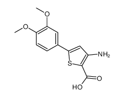 3-amino-5-(3,4-dimethoxyphenyl)thiophene-2-carboxylic acid结构式