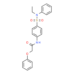 N-(4-{[ethyl(phenyl)amino]sulfonyl}phenyl)-2-phenoxyacetamide结构式