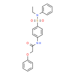 N-(4-{[ethyl(phenyl)amino]sulfonyl}phenyl)-2-phenoxyacetamide structure