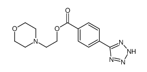 2-morpholin-4-ylethyl 4-(2H-tetrazol-5-yl)benzoate结构式