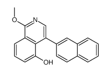 1-methoxy-4-naphthalen-2-ylisoquinolin-5-ol结构式