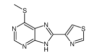 6-methylsulfanyl-8-thiazol-4-yl-7(9)H-purine结构式