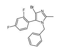 1-benzyl-2-methyl-4-bromo-5-(2,4-difluorophenyl)-1H-imidazole结构式