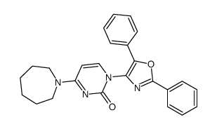 4-(azepan-1-yl)-1-(2,5-diphenyl-1,3-oxazol-4-yl)pyrimidin-2-one Structure