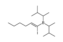 (1-iodo-1-hexenyl)bis(1,2-dimethylpropyl)borane结构式