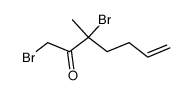 1,3-dibromo-3-methylhept-6-en-2-one Structure