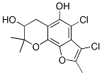(+)-3,4-Dichloro-7,8-dihydro-2,8,8-trimethyl-6H-furo[3,2-h][1]benzopyran-5,7-diol Structure