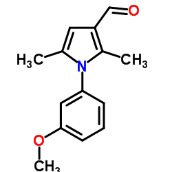 1-(3-METHOXY-PHENYL)-2,5-DIMETHYL-1H-PYRROLE-3-CARBALDEHYDE结构式