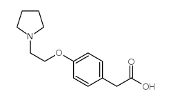 4-[2-(1-吡咯烷)乙氧基]-苯乙酸结构式