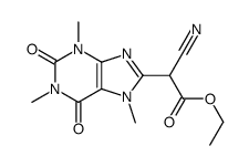 ethyl alpha-cyano-2,3,6,7-tetrahydro-1,3,7-trimethyl-2,6-dioxo-1H-purine-8-acetate Structure
