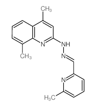 2-Pyridinecarboxaldehyde,6-methyl-, 2-(4,8-dimethyl-2-quinolinyl)hydrazone Structure